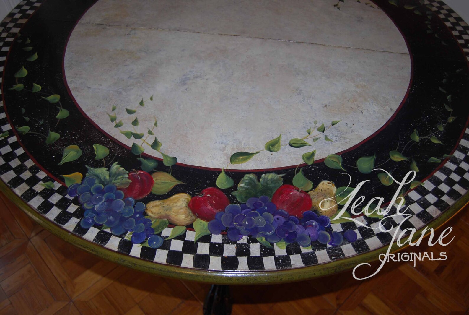 Hand Painted Dining Table Kitchen Table Breakfast Table One Etsy