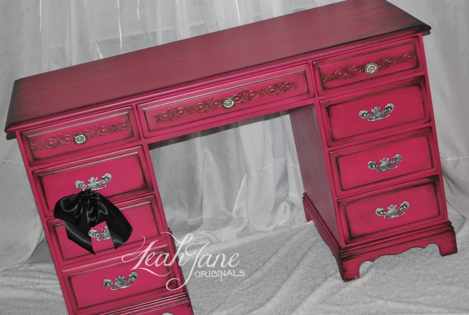 Glam Hot Pink Desk Dressing Table Vanity FREE SHIPPING Etsy UK