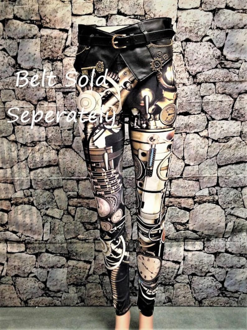 Steampunk top striped leggings