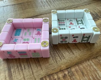 Mahjong Tile Wall Game Dish/Jewelry/ Dice Tray