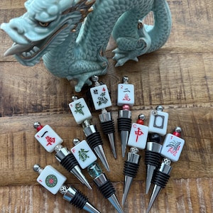 Mahjong Decorative Wine Bottle Stopper ( 11 to choose from )