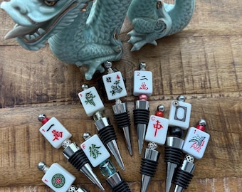 Mahjong Decorative Wine Bottle Stopper ( 11 to choose from )