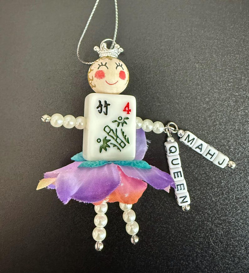 MAHJONG QUEEN Handmade Ornament Mixed Beads & Full SizeTile image 1