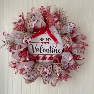 24&quot; Valentine&#39;s Day Wreath, Heart Wreath, Valentine Decor, Front Door Wreath, Romantic Wreath Gift, Love Decor (Free Shipping)