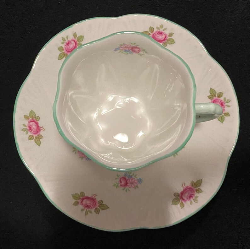 Vintage Shelley Rosebud Bone China Demitasse Teacup and Saucer Etsy