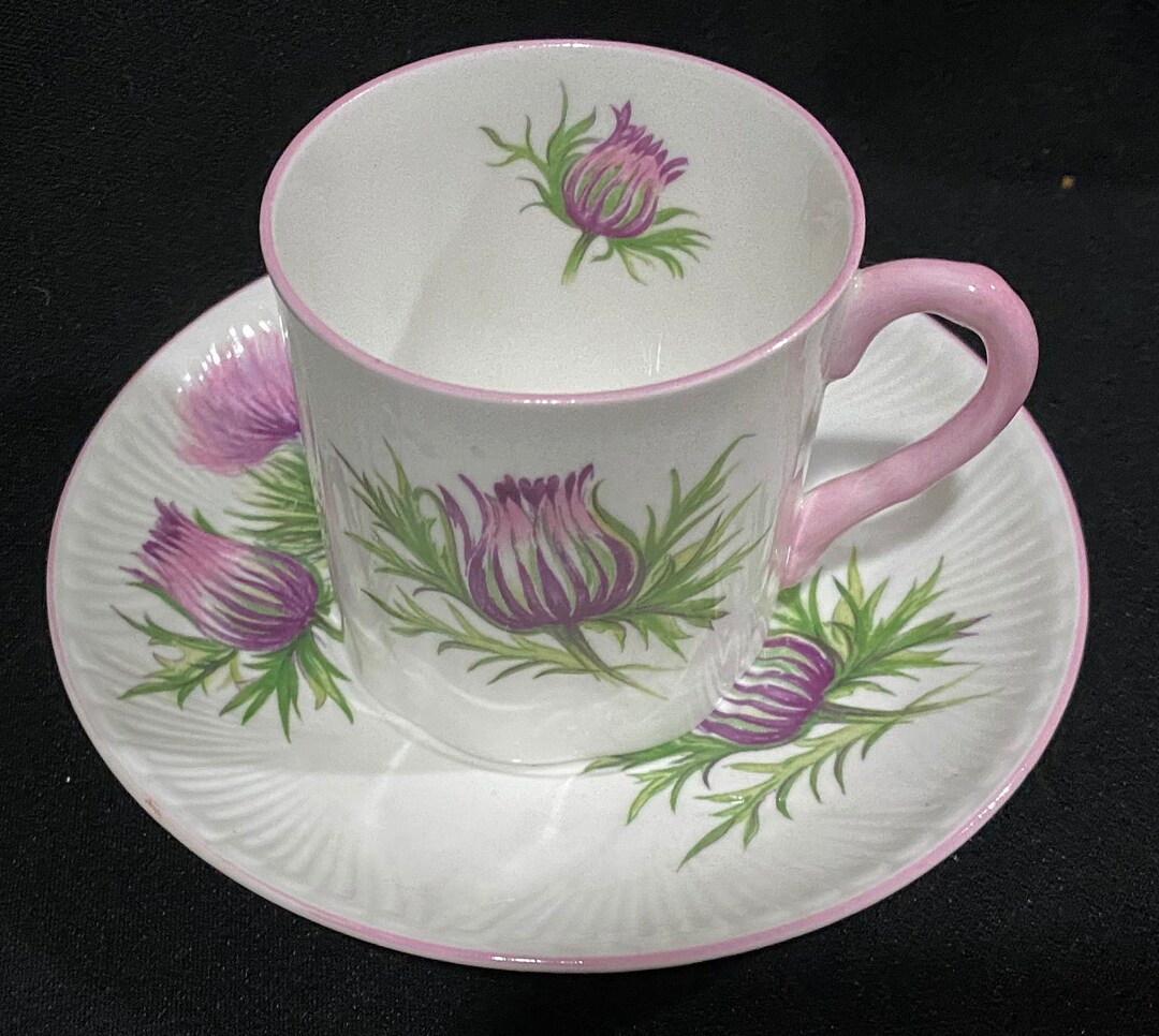 RARE Vintage Shelley Thistle Pattern 13820 Mocha Cup Circa 1955 Etsy