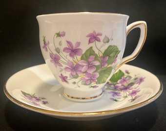 Duchess vintage violets teacup and saucer vintage 1961