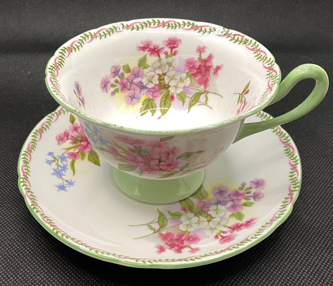 Vintage Shelley Cup and Saucer in Pattern 13512 Stock in a Etsy