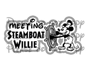 Download Svg File Digital Download Disneyland Retro Steamboat Willie Title Printable Cut File Digital Scrapbooking Disney Vintage Scrapbook Paper Party Kids Craft Supplies Tools Thienhop Com
