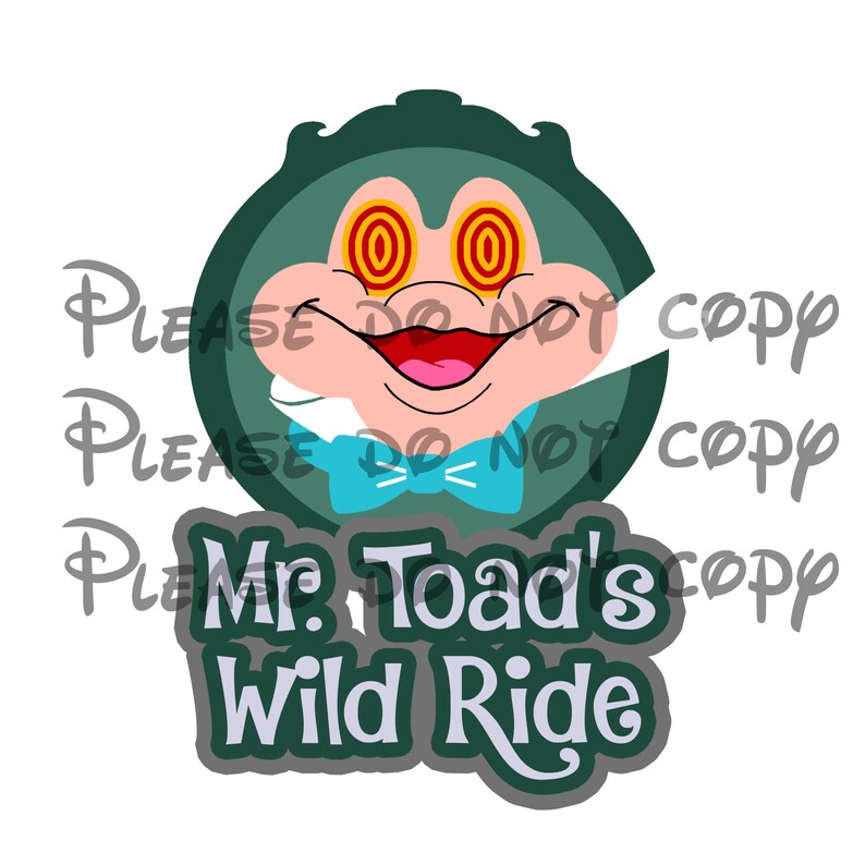 SVG File Disney Mr Toad's Wild Ride Title Digital | Etsy