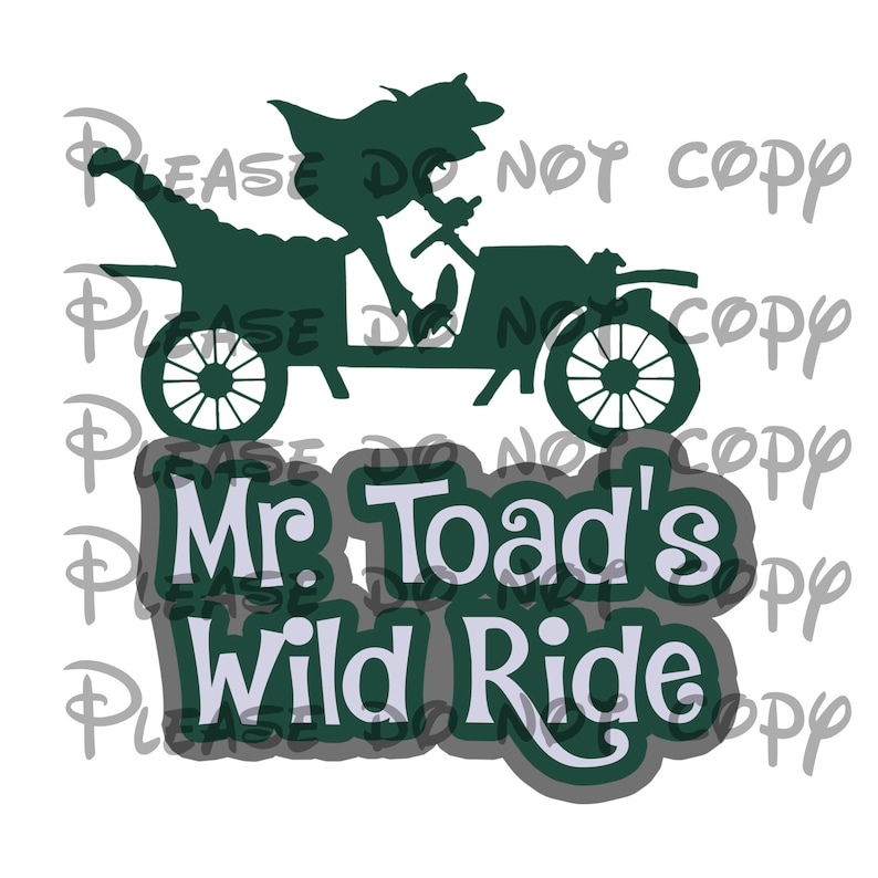 Download SVG File Disney Mr Toad's Wild Ride Title Digital | Etsy