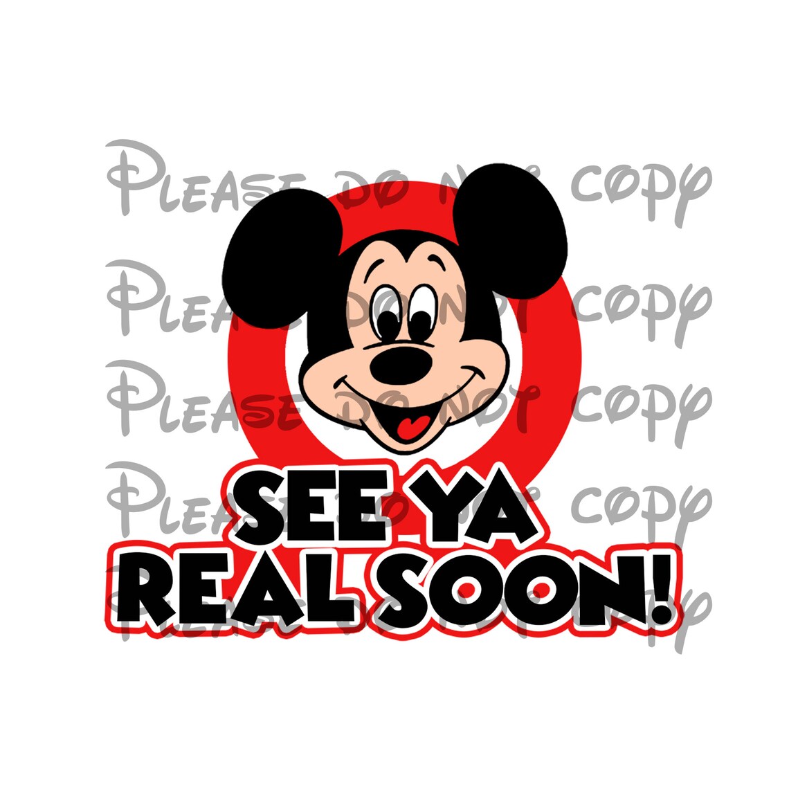 SVG File Mouseketeer See Ya Real Soon Mickey Digital | Etsy