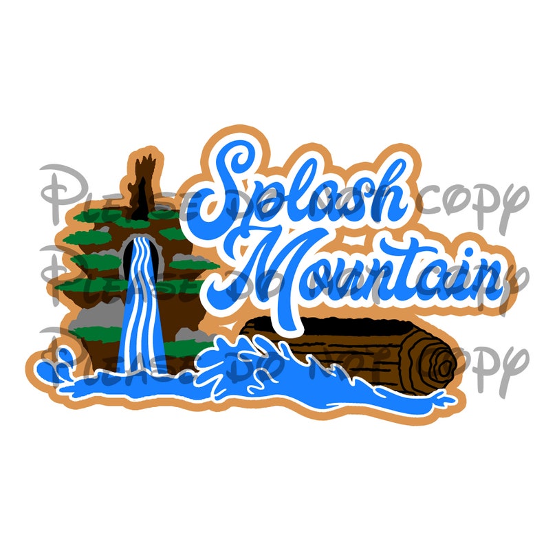 SVG File Disney Splash Mountain Ride Title Digital | Etsy