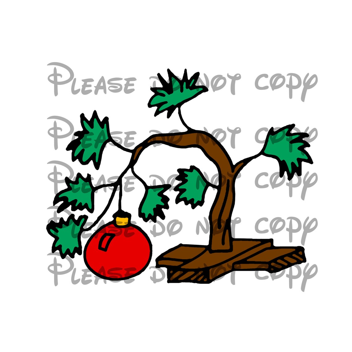 Charlie Brown Tree Svg Christmas Tree Svg Charlie Brown Etsy