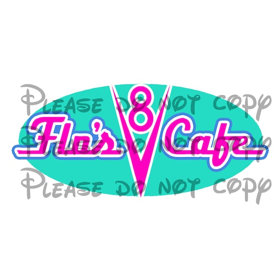 Flo's Cafe Flos V8 Cafe Cars Svg Cars Land Svg | Etsy