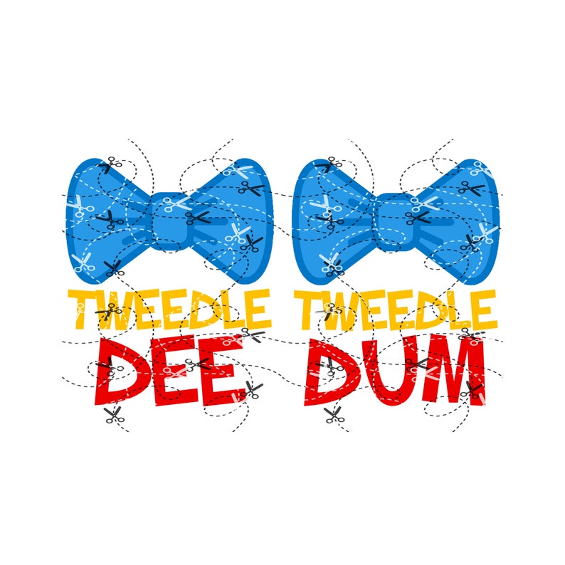 SVG File Tweedle Dee and Tweedle Dum Digital Scrapbooking Etsy