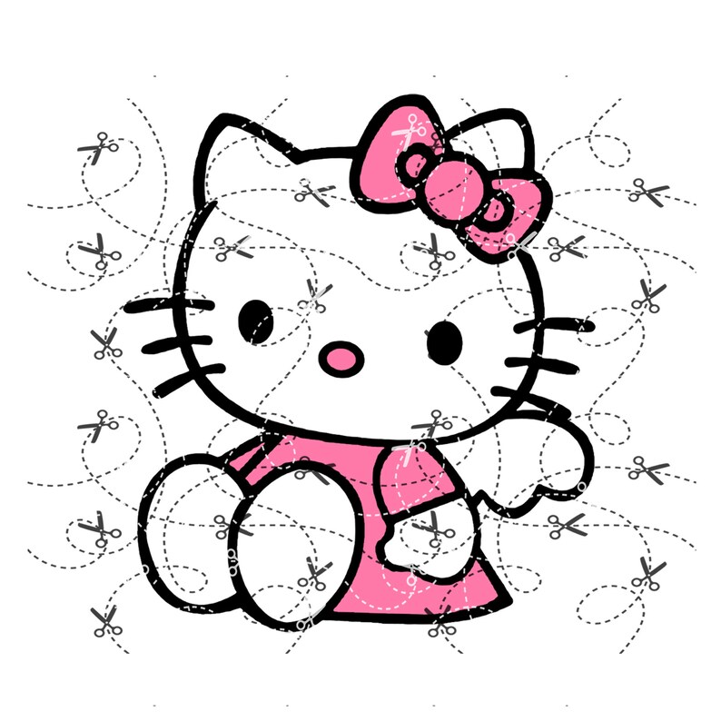 Hello Cat svg Hello Cat Angel png Pink Kitty Invitation | Etsy