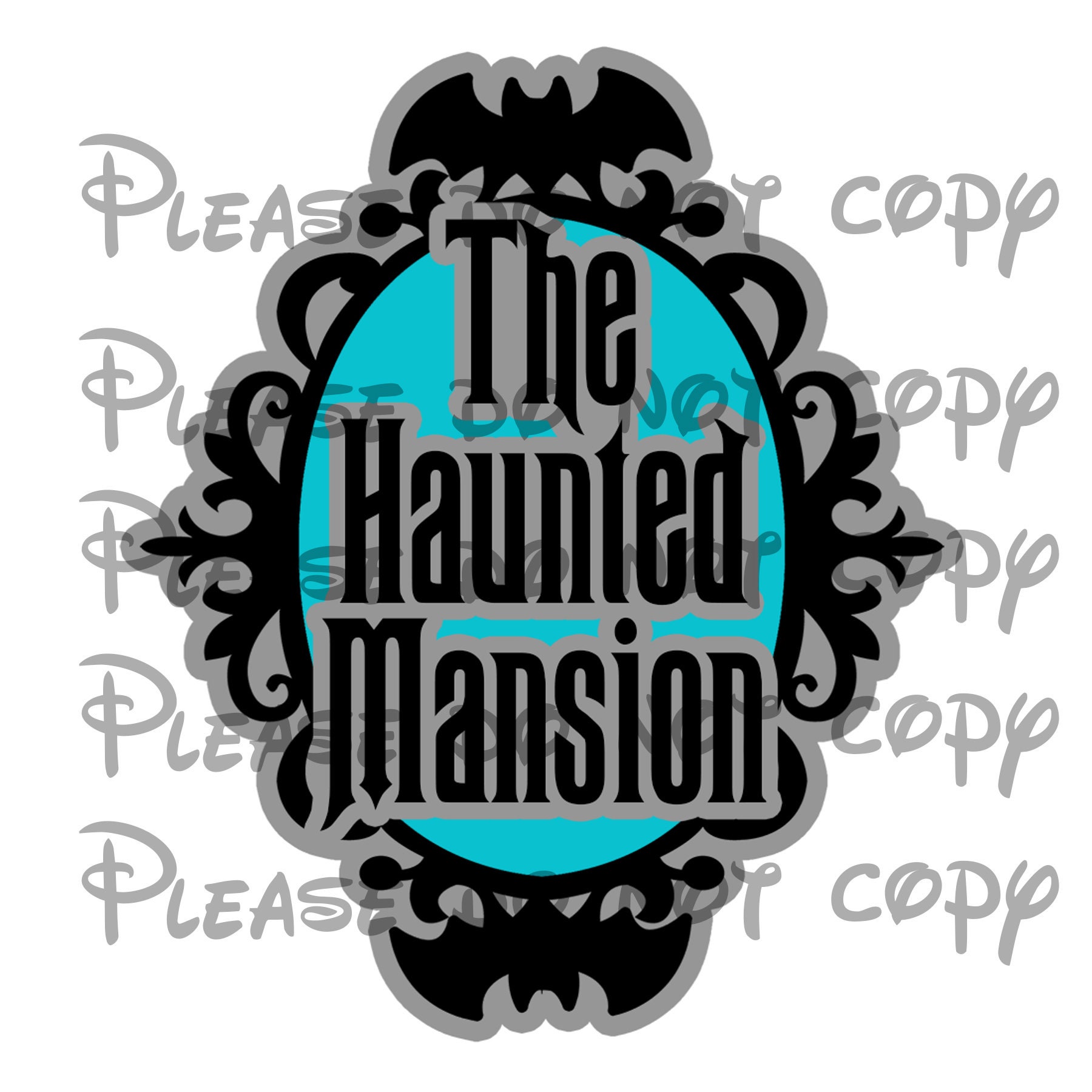 SVG File Disney Haunted Mansion Ride Title Framed Sign | Etsy