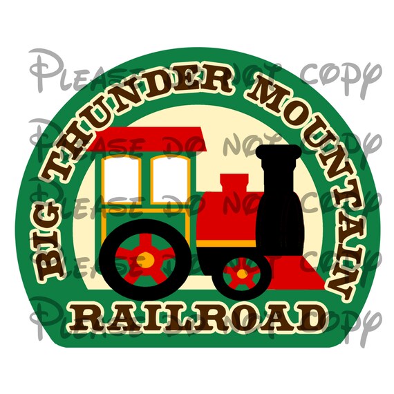 Svg File Disney Big Thunder Mountain Railroad Ride Title Etsy