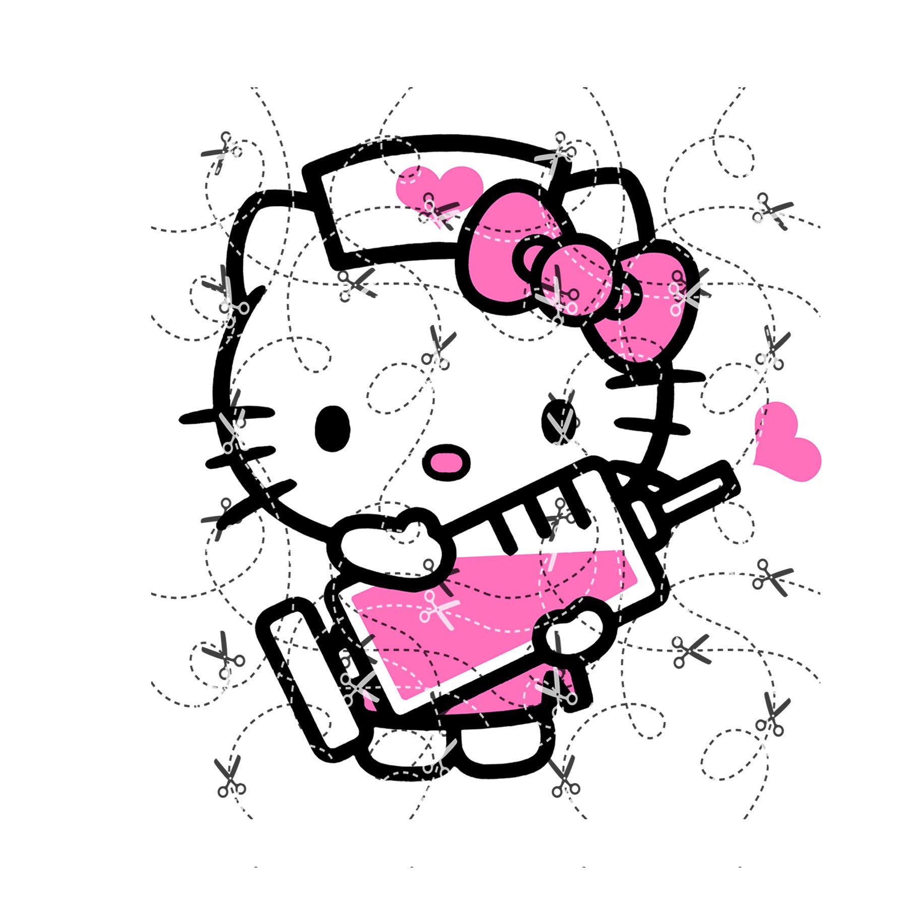 Hello Cat svg Hello Cat Nurse Shot png Pink Kitty | Etsy