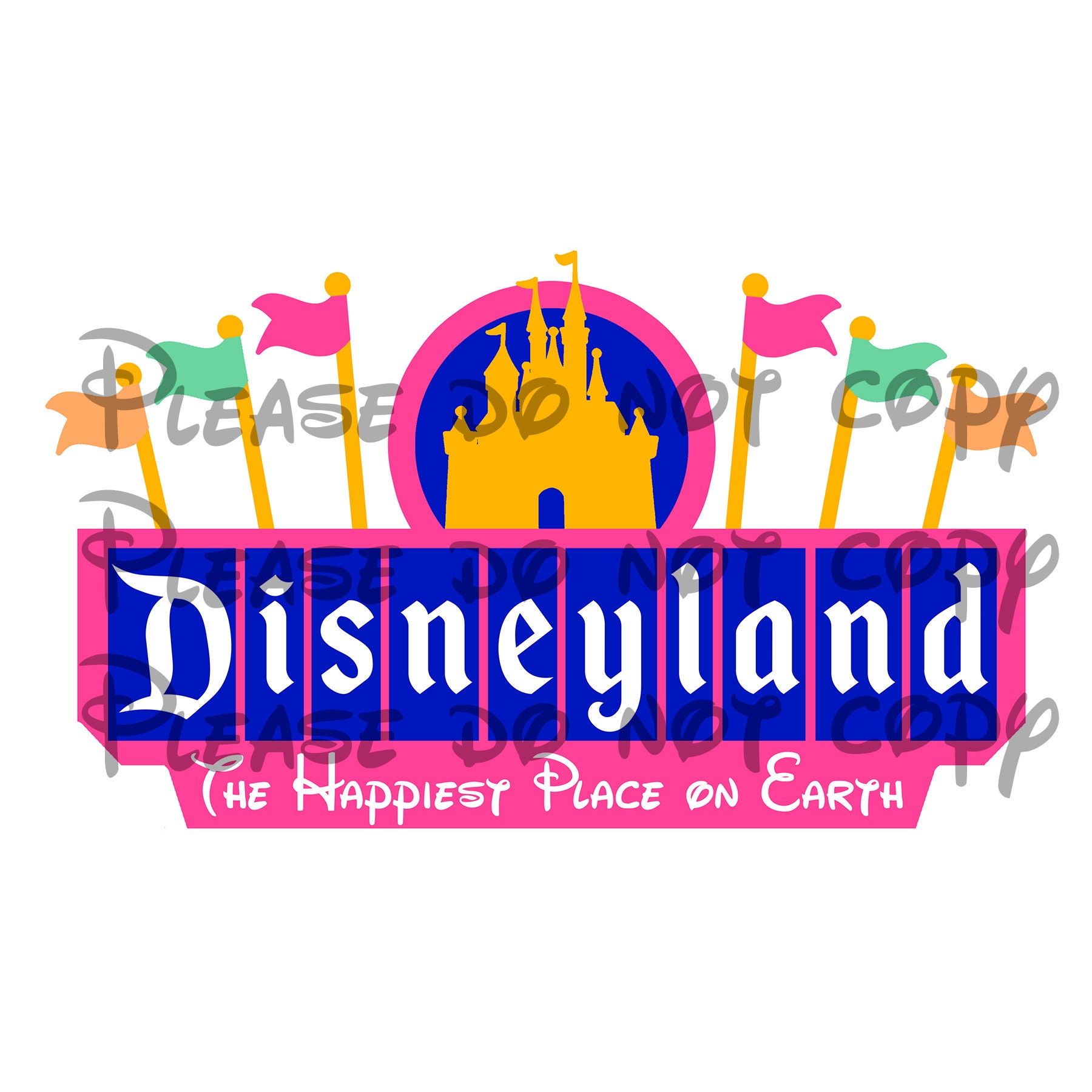SVG File Disneyland Retro Sign Title Digital Scrapbooking | Etsy