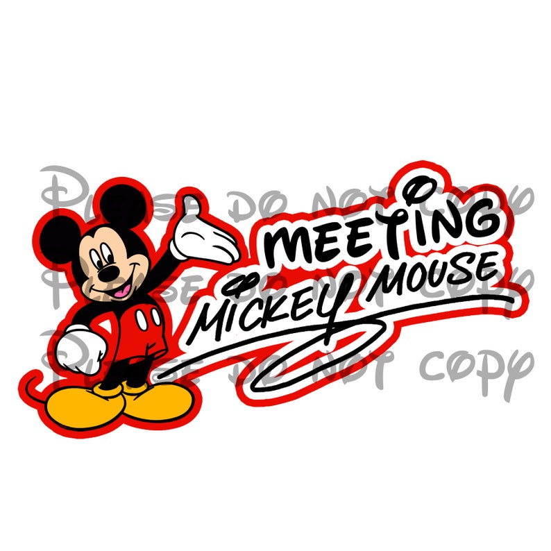 Download SVG File Disney Meeting Mickey Mouse Title Digital | Etsy