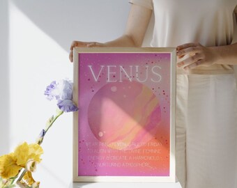 Venus pink colour theory poster