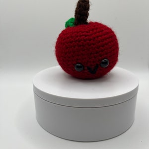 Crochet Apple Plushie/ Apple Plushie/ Crochet Apple/ Apple/ Fruit