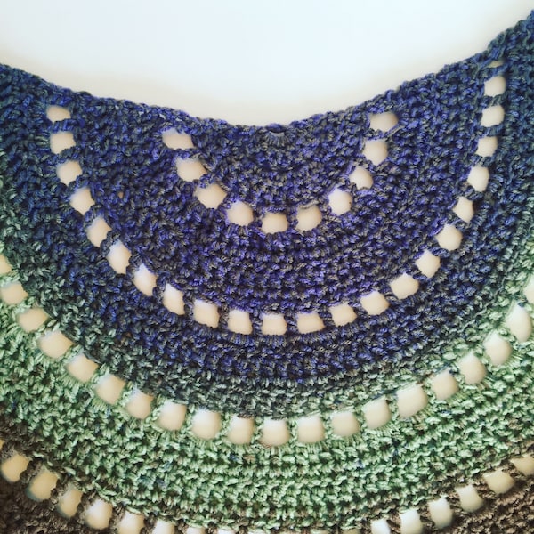 DIY Round the Block Shawl Crochet Pattern - Women's Wrap for Fall and Winter