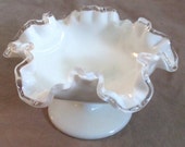 Fenton Silvercrest footed 7 Compote