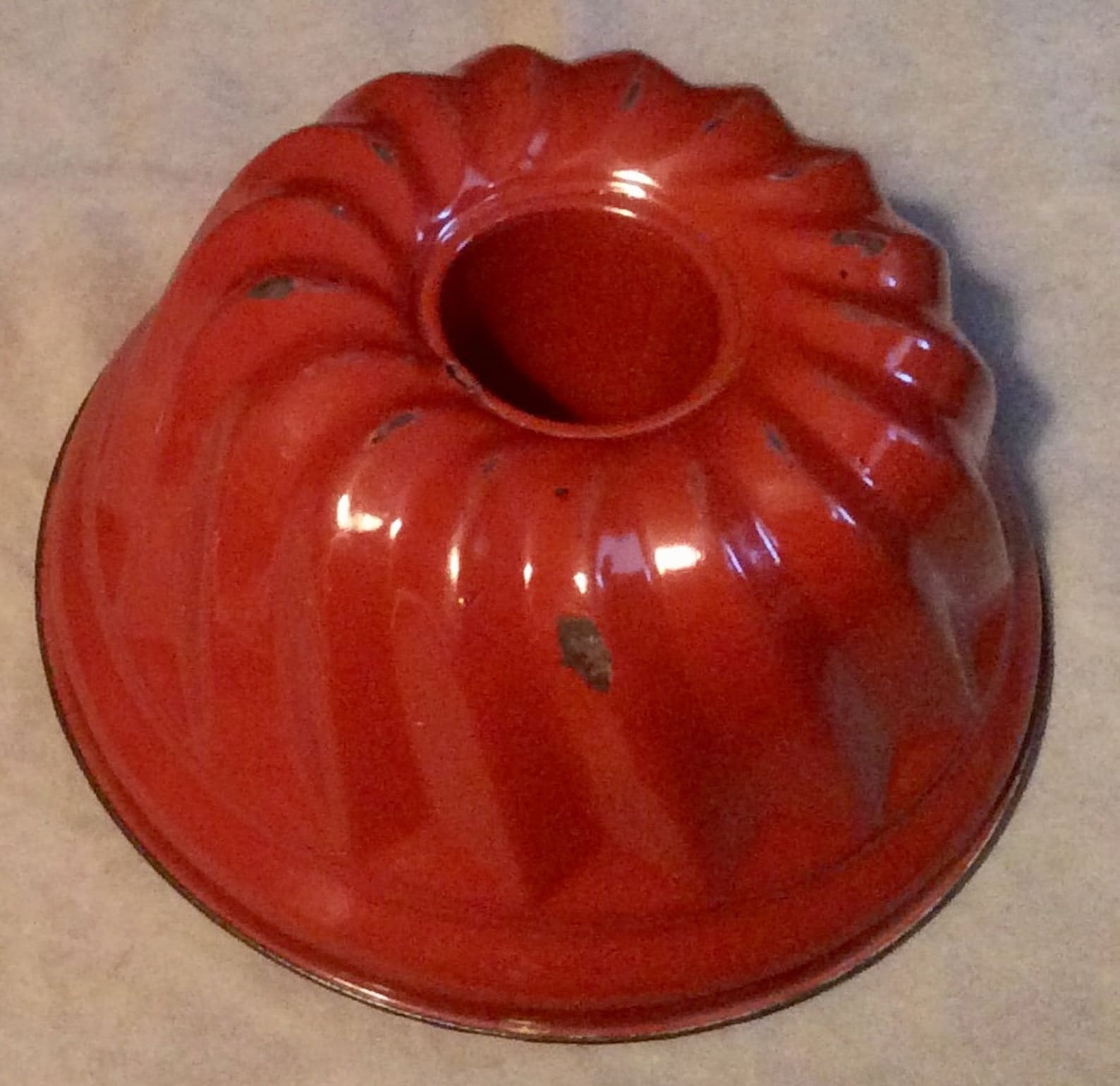 Vintage Graniteware Bundt Cake Pan 9 1/2 Dia Etsy