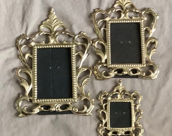 Brass Photo Frames set of three graduated size