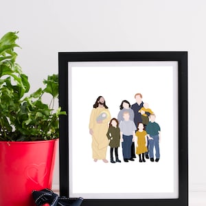 Artistic Family Portrait - minimalist, angel baby, bereavement art, pregnancy loss, miscarriage, stillbirth memorial art