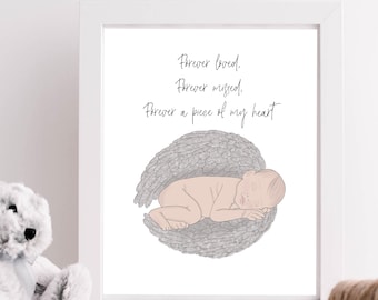 INSTANT DOWNLOAD- Angel Baby Memorial Art