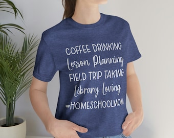 ホームスクールママ ユニセックス ジャージー 半袖Tシャツ