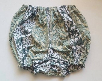 Hawaiian Baby Bloomers l Shorts I Pants l Nappy Cover l Diaper Cover l Baby l Toddler l Green