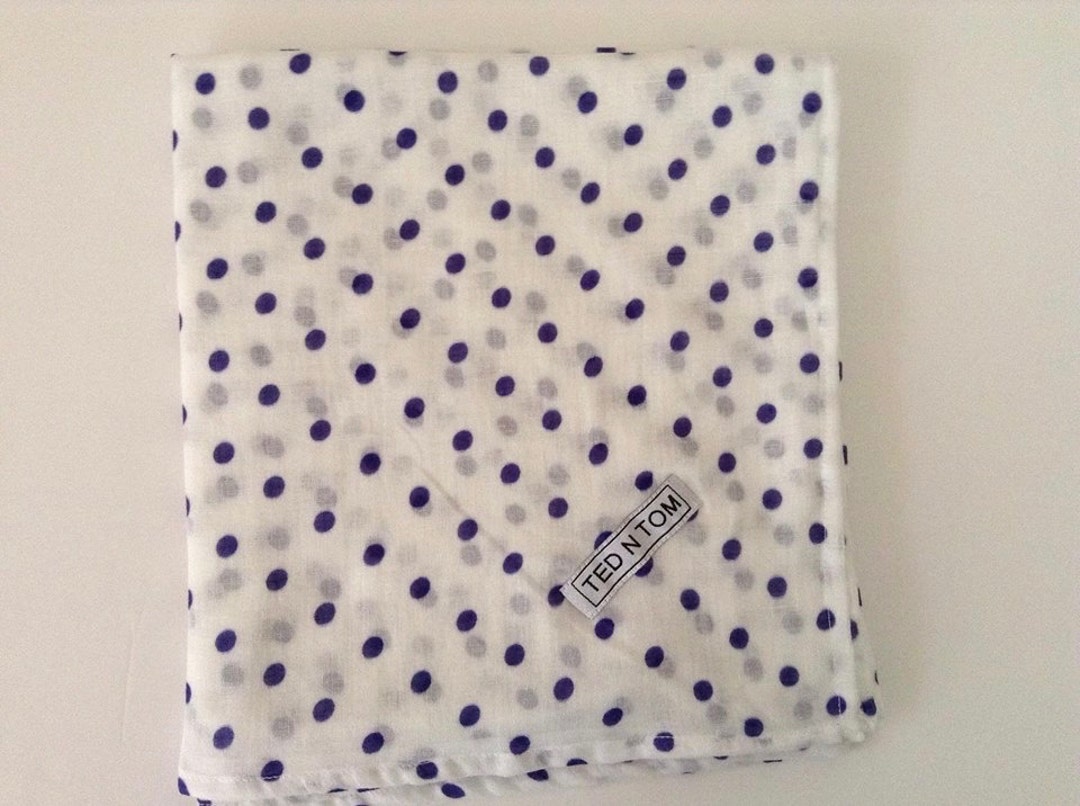 Blue Dot Muslin Wrap / Swaddle Etsy Singapore