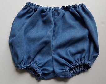 Plain Denim Baby Bloomers