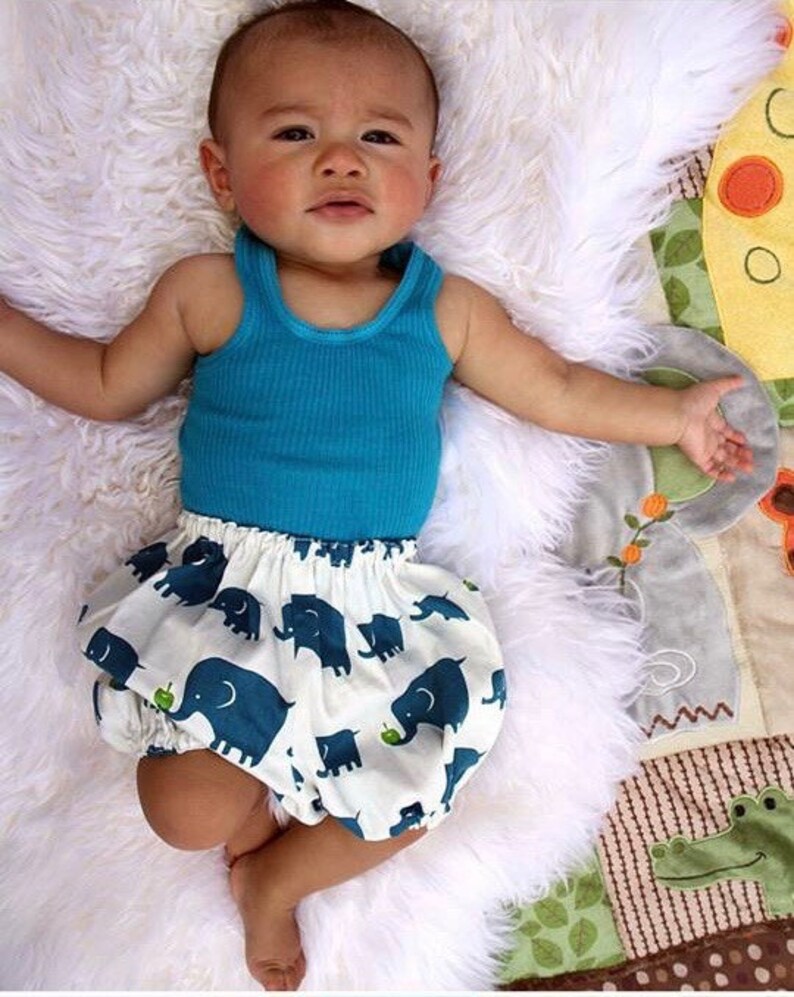 Shorts Diaper Cover Nappy Cover Toddler Blue Elephants /& Apples Bloomers Baby Pants
