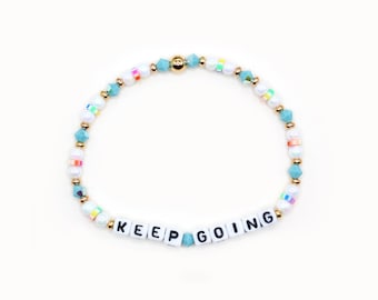 Personalized Word Bracelet – Acrylic Heishi Bead, Custom Name Bracelet