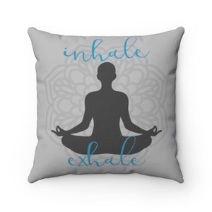 Square Pillowcase, Accent Pillow Case, Throw Pillow Cover, Cushion Cover, Decorative Pillow Sham, Boho Yoga Meditation Spiritual Home Decor