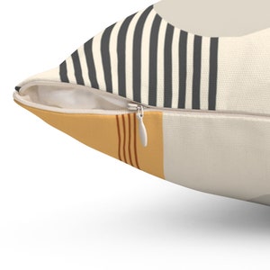 Abstract Pillow Cover, Boho Square Decorative Pillow Case, Earth Tones Sofa Couch Pillowcase, Bohemian Modern Living Room & Bedroom Accent image 5