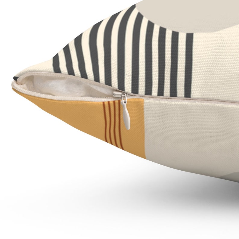 Abstract Pillow Cover, Boho Square Decorative Pillow Case, Earth Tones Sofa Couch Pillowcase, Bohemian Modern Living Room & Bedroom Accent image 5