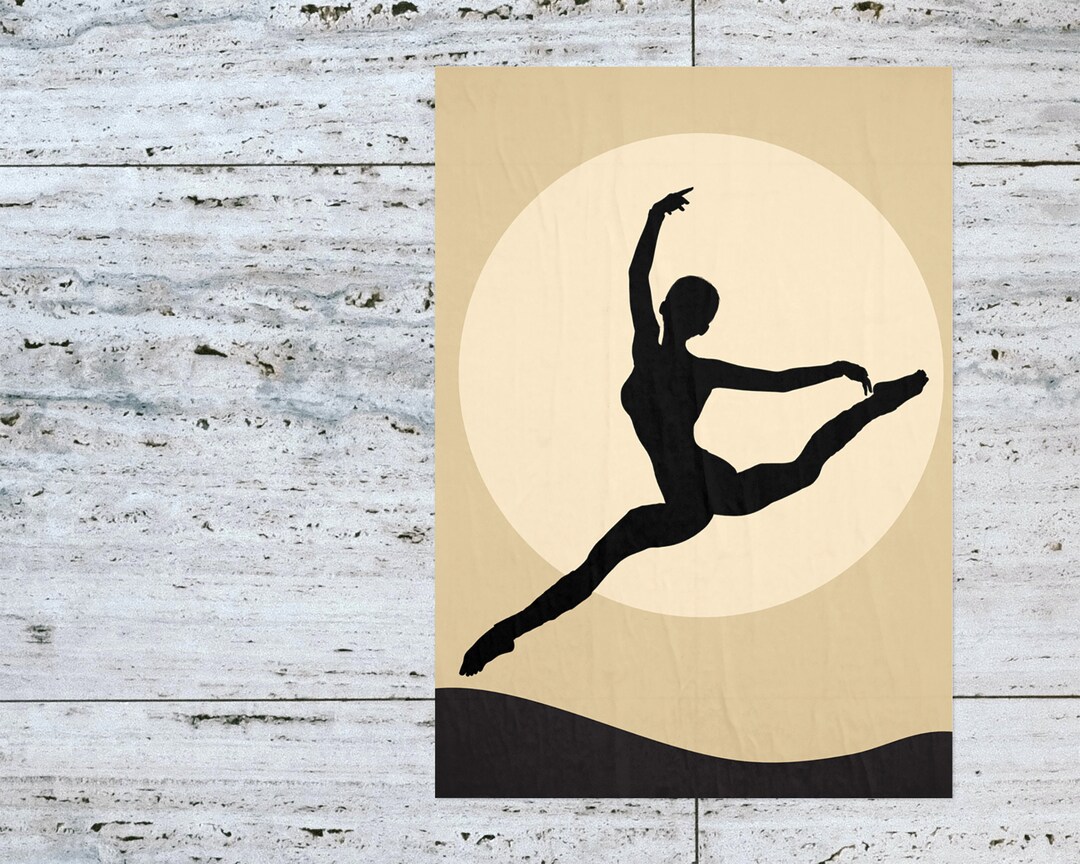 Moonlight Dancer, Modern Ballet Print, Dancer Poster, Minimalist Wall ...