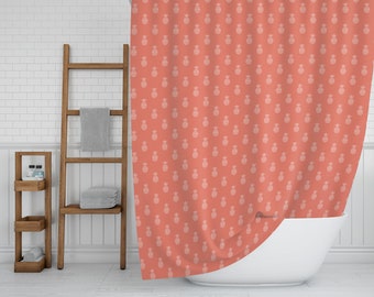 Bunte Dusche Vorhang, Koralle Pfirsich rosa Ananas Badevorhang, tropischen Bad Dekor, wunderliche neue Home Decor Geschenk, moderne Bad Vorhang
