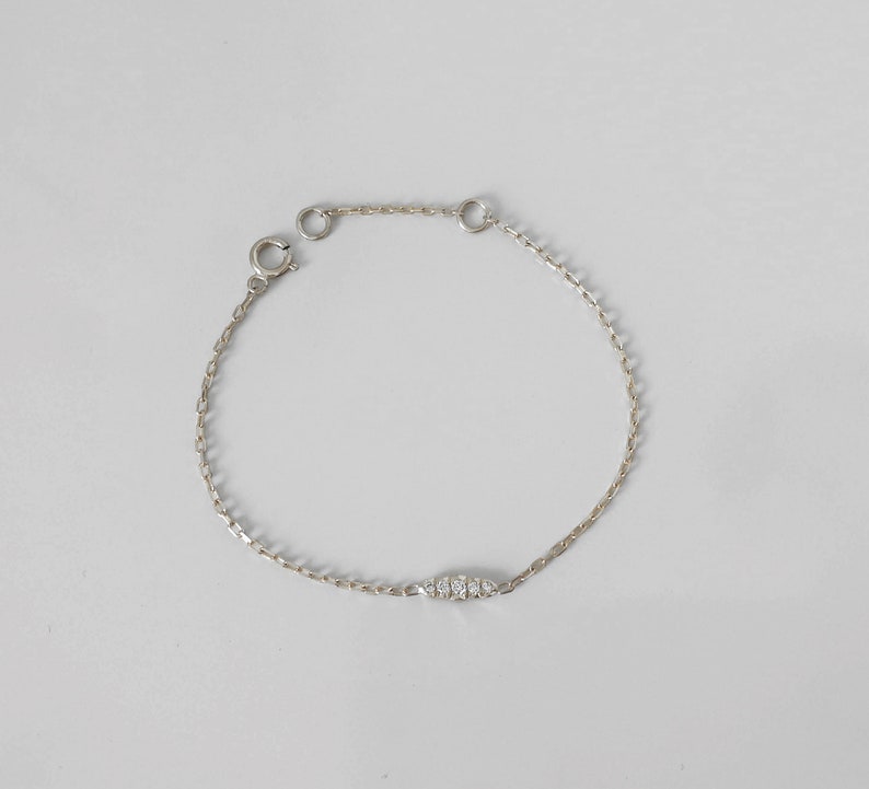 Baby Gold Bracelet Delicate Girl's Diamonds Bracelet 14k Etsy