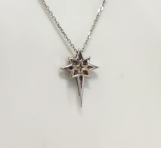 Gold Star Diamond Necklace Unique Diamonds Star Pendant - Etsy