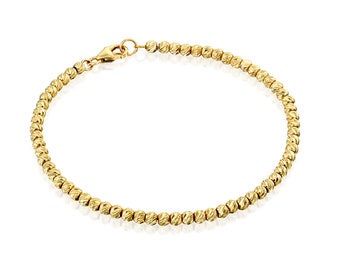 Dainty 14k Gold Shiny Stacking Bracelet