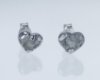 Raw Diamond Earrings, White Gold Earrings, Raw Crystal Earrings, Diamond Stud Earrings, Delicate Earrings, Dainty Earrings, April Birthstone