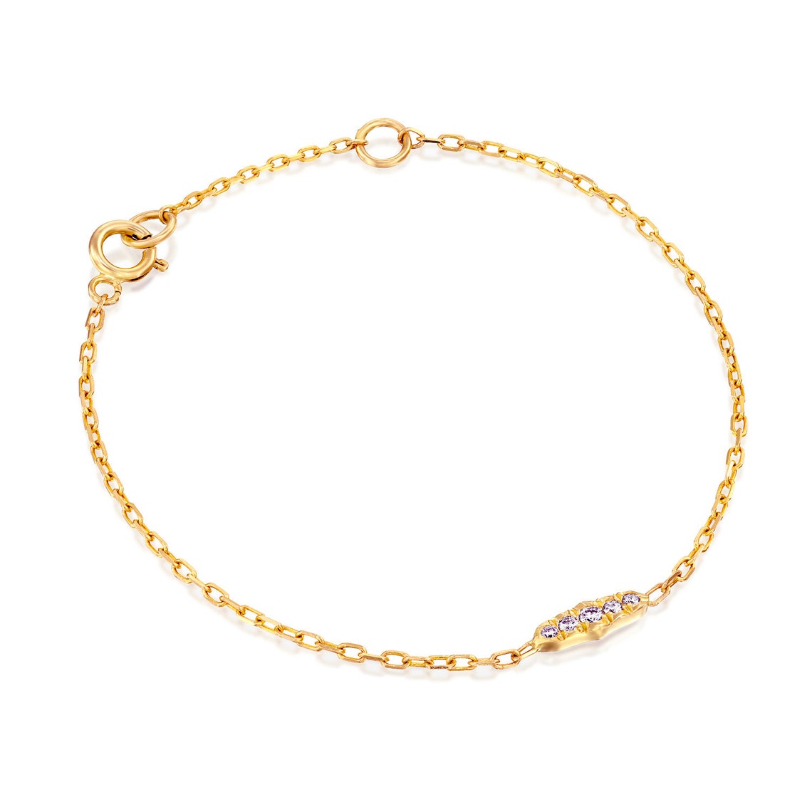 Baby gouden armband Delicate meisje diamanten armband 14k Etsy